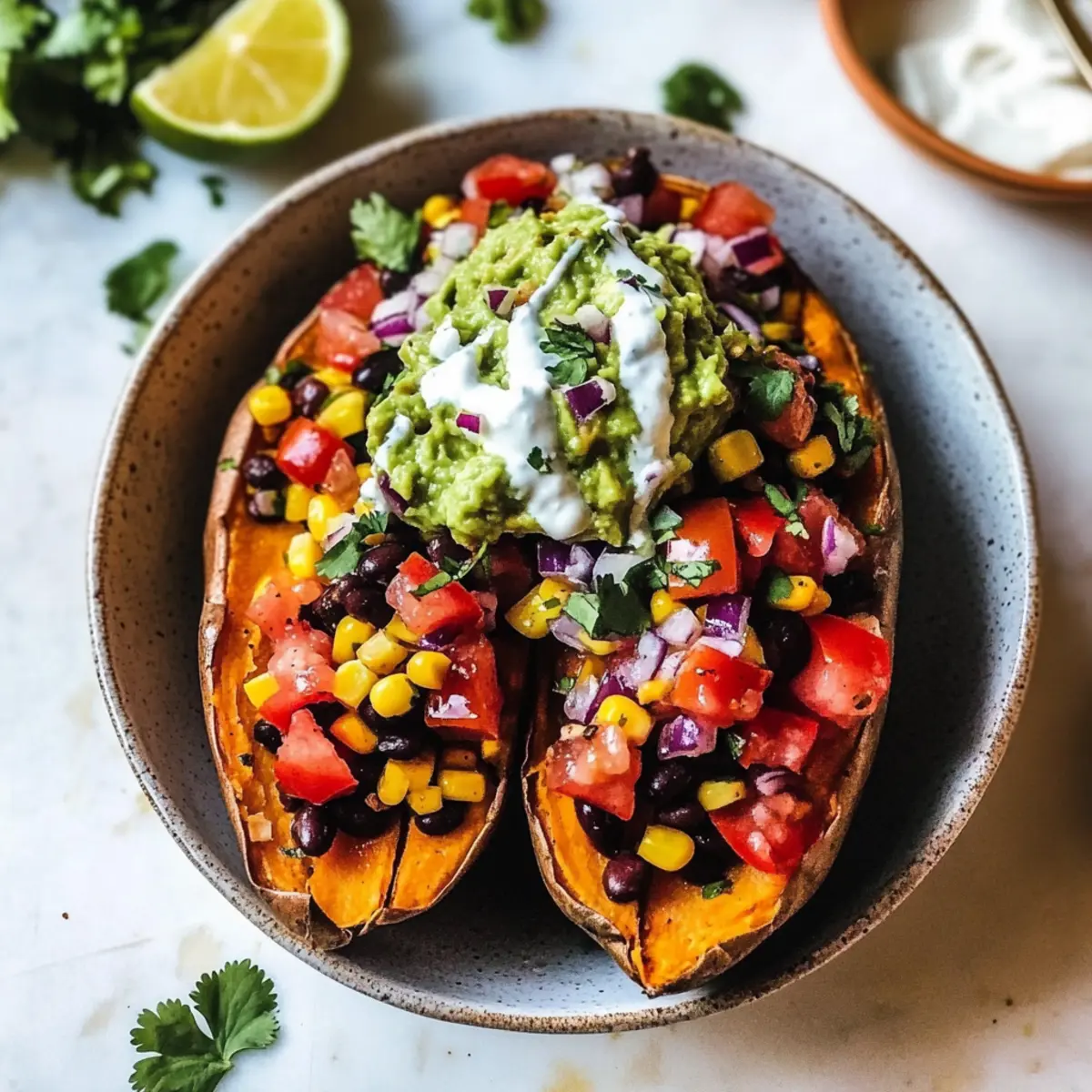 Black Bean Stuffed Sweet Potatoes