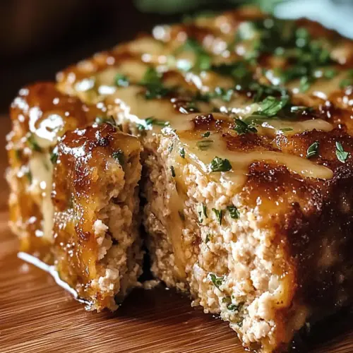 Garlic Parmesan Chicken Meatloaf