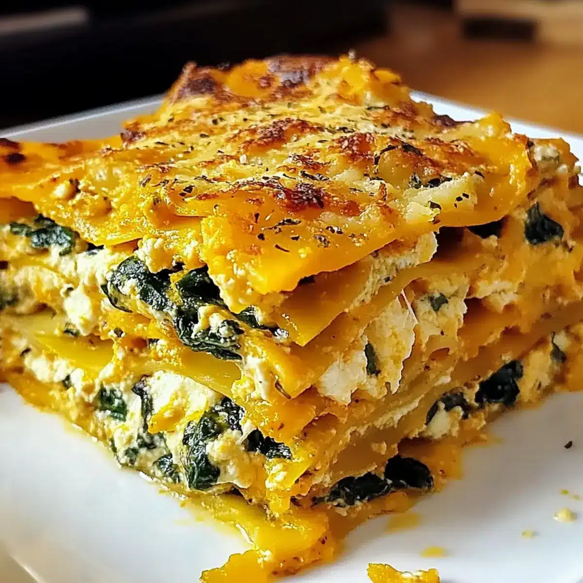 Butternut Squash and Spinach Lasagna