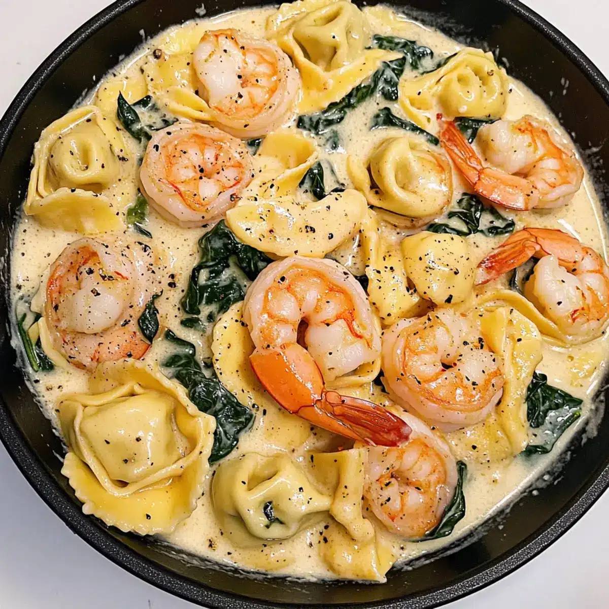 Shrimp Tortellini with Garlic Sauce