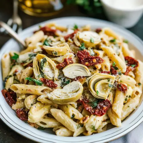 Sun-Dried Tomato Pasta Salad with Artichoke Hearts