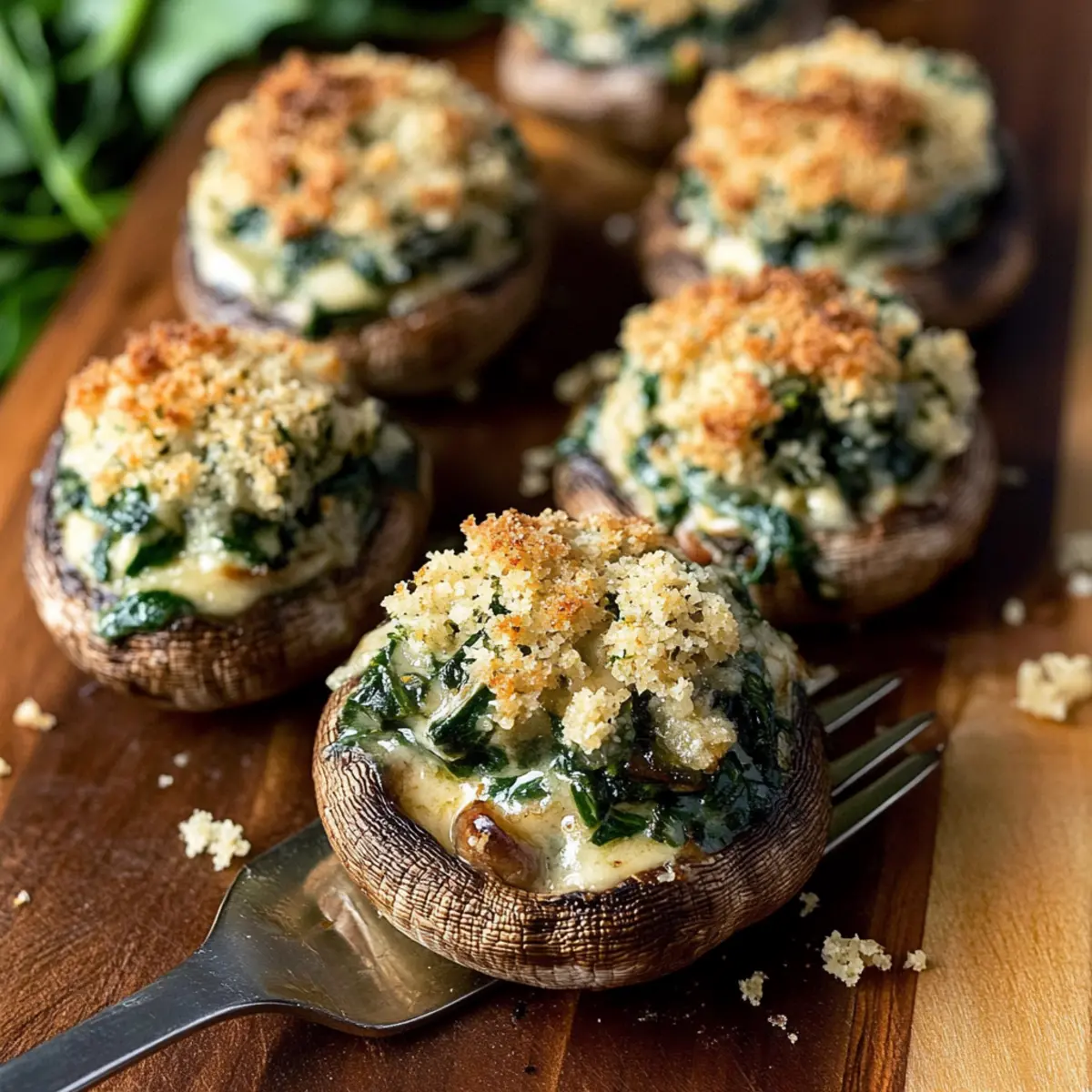 Vegetarian Stuffed Mushrooms