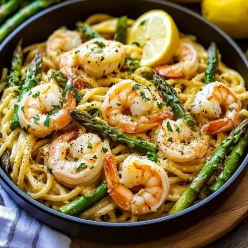 Shrimp Scampi Pasta with Asparagus