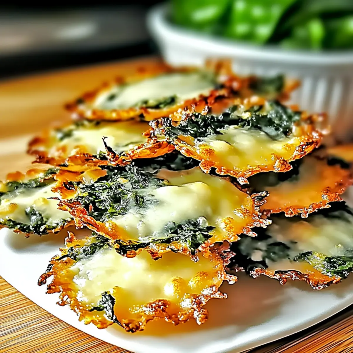 Spinach Cheese Crisps