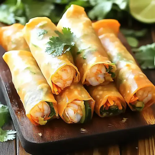 Air Fryer Crispy Shrimp Spring Rolls