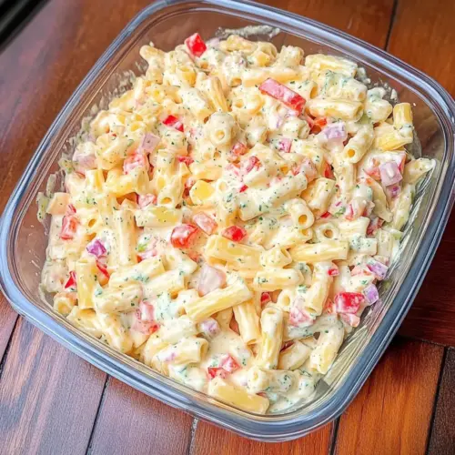Cheddar Sour Cream Macaroni Salad