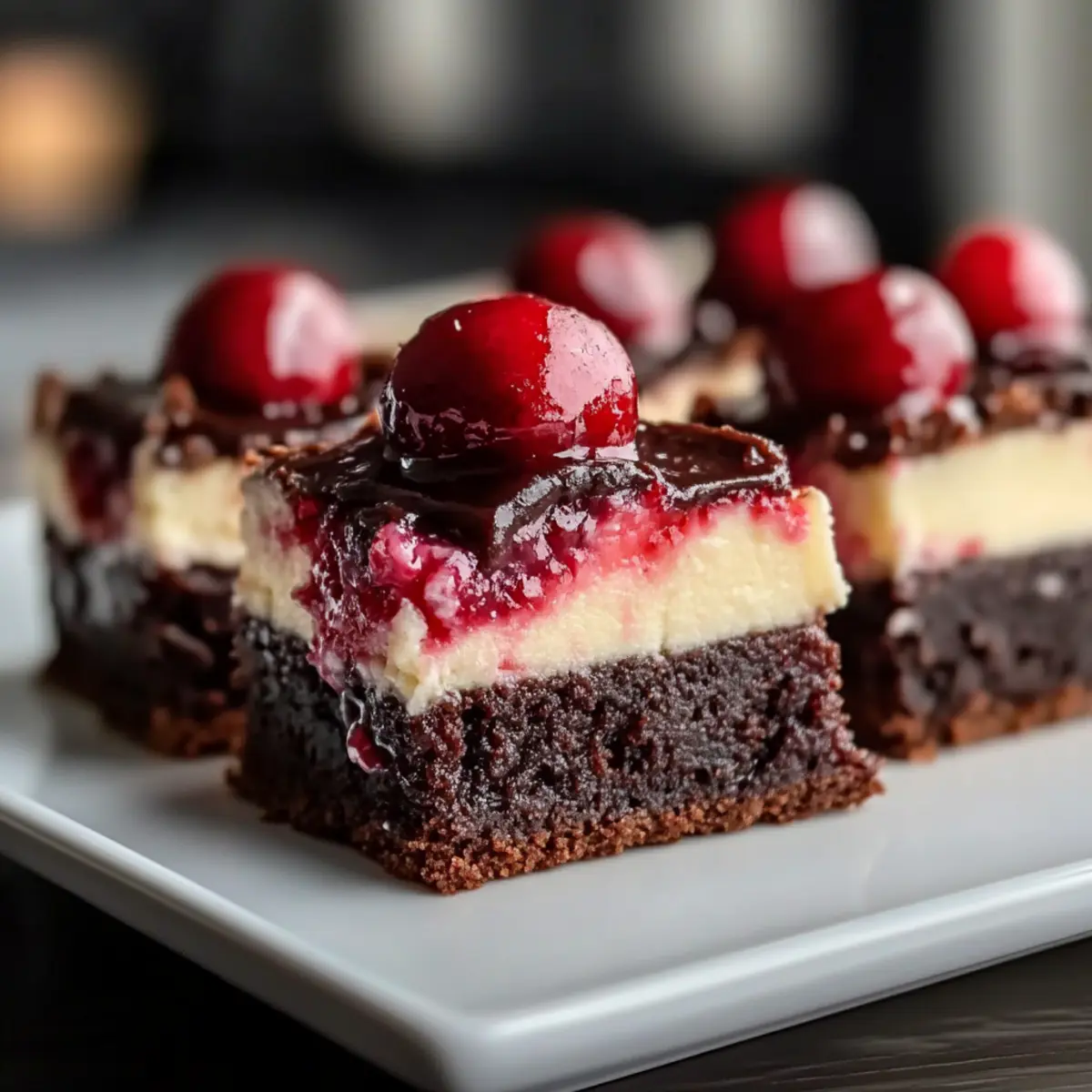Cherry Cheesecake Brownie Bars