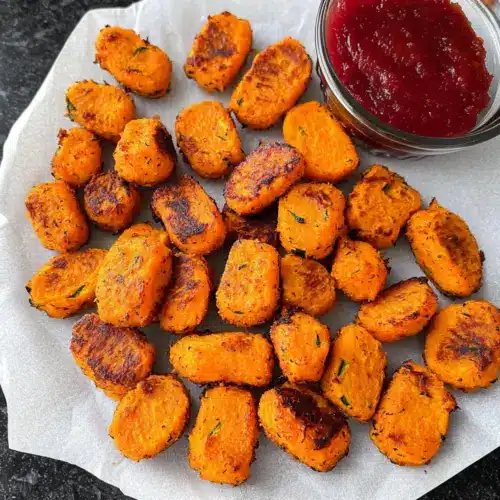 Baked Sweet Potato Zucchini Tots