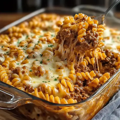 Cheesy Hamburger Casserole Bake