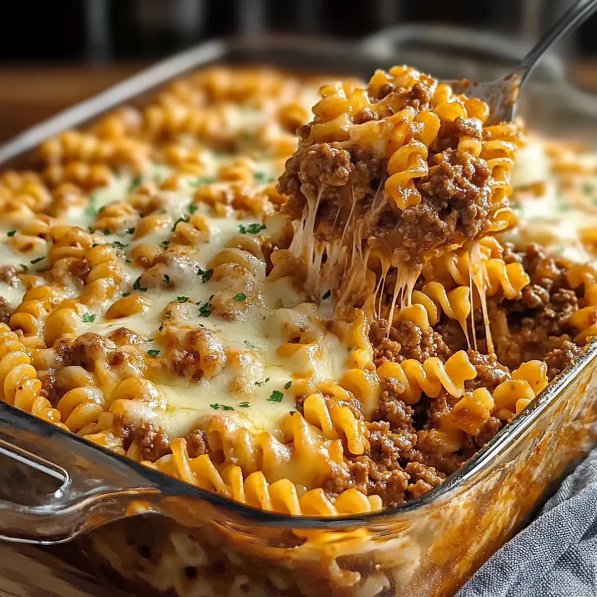 Cheesy Hamburger Casserole Bake