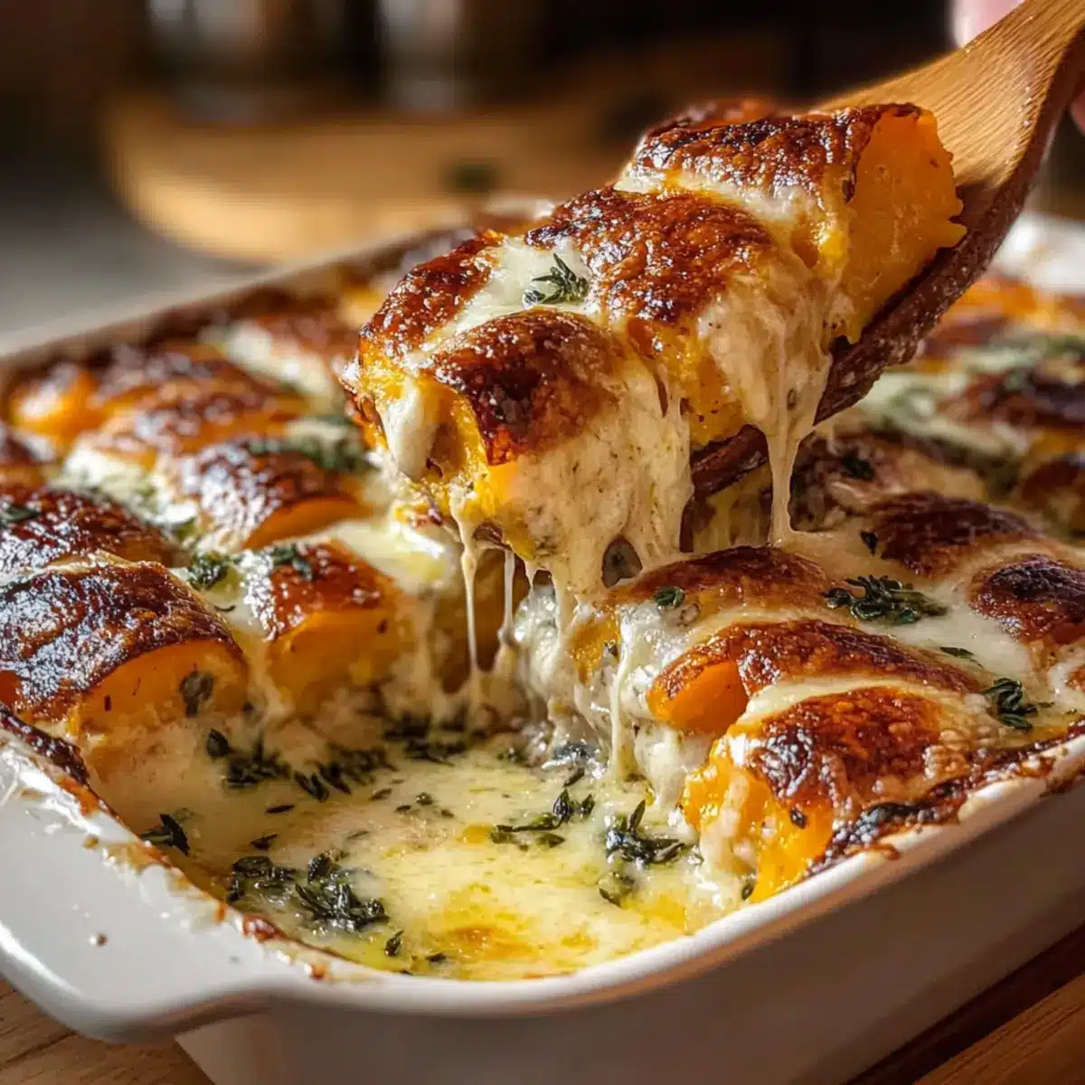 Garlic Scalloped Sweet Potatoes