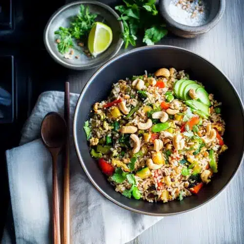 Thai Vegetable Fried Rice with Cashews
