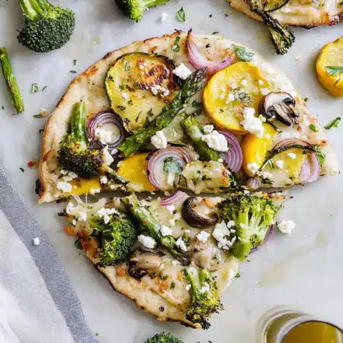 Roasted Spring Veggie Flatbread