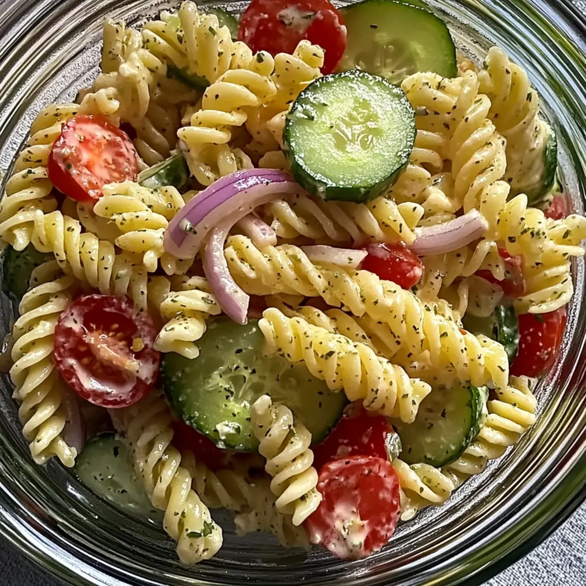 Cucumber Pasta Salad