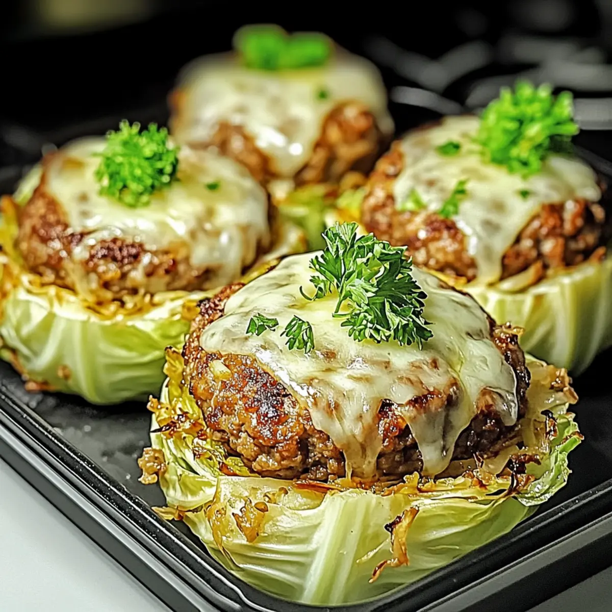 Oven-Baked Cabbage Burgers