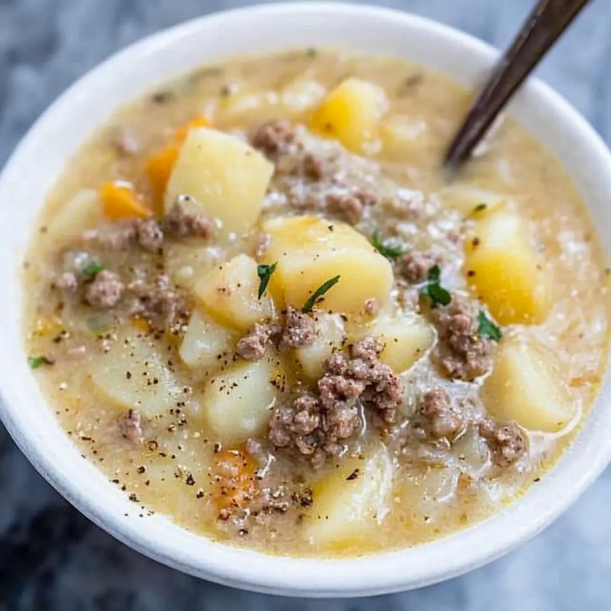 Potato & Hamburger Soup