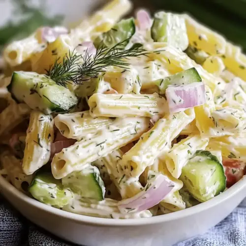 Creamy Cucumber Pasta Salad