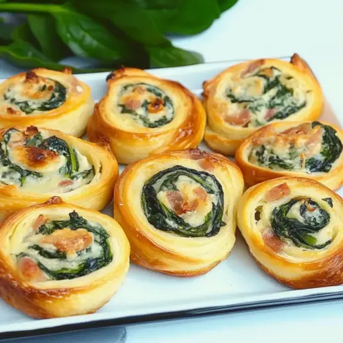 Spinach and Prosciutto Pinwheels