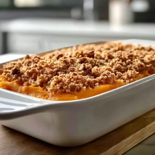 Sweet Potato Casserole With Pecan Crunch