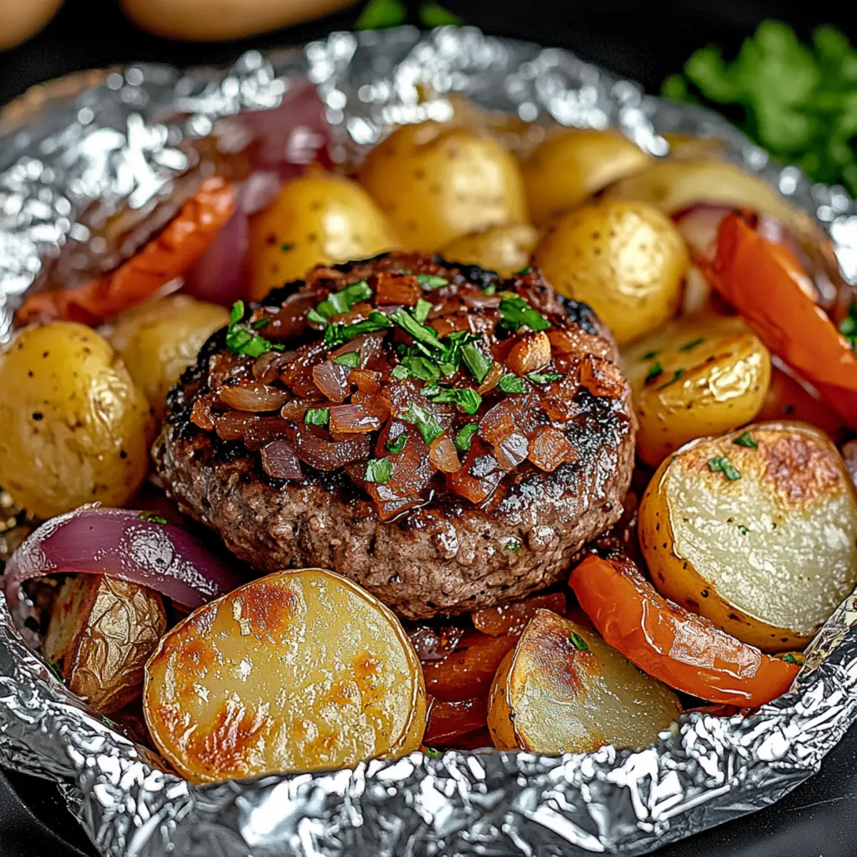 Burger Dinner Foil Packets