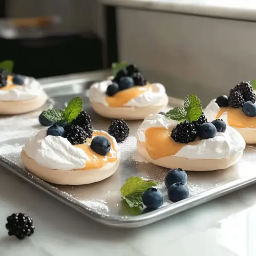 Mini Meringues with Lemon Curd