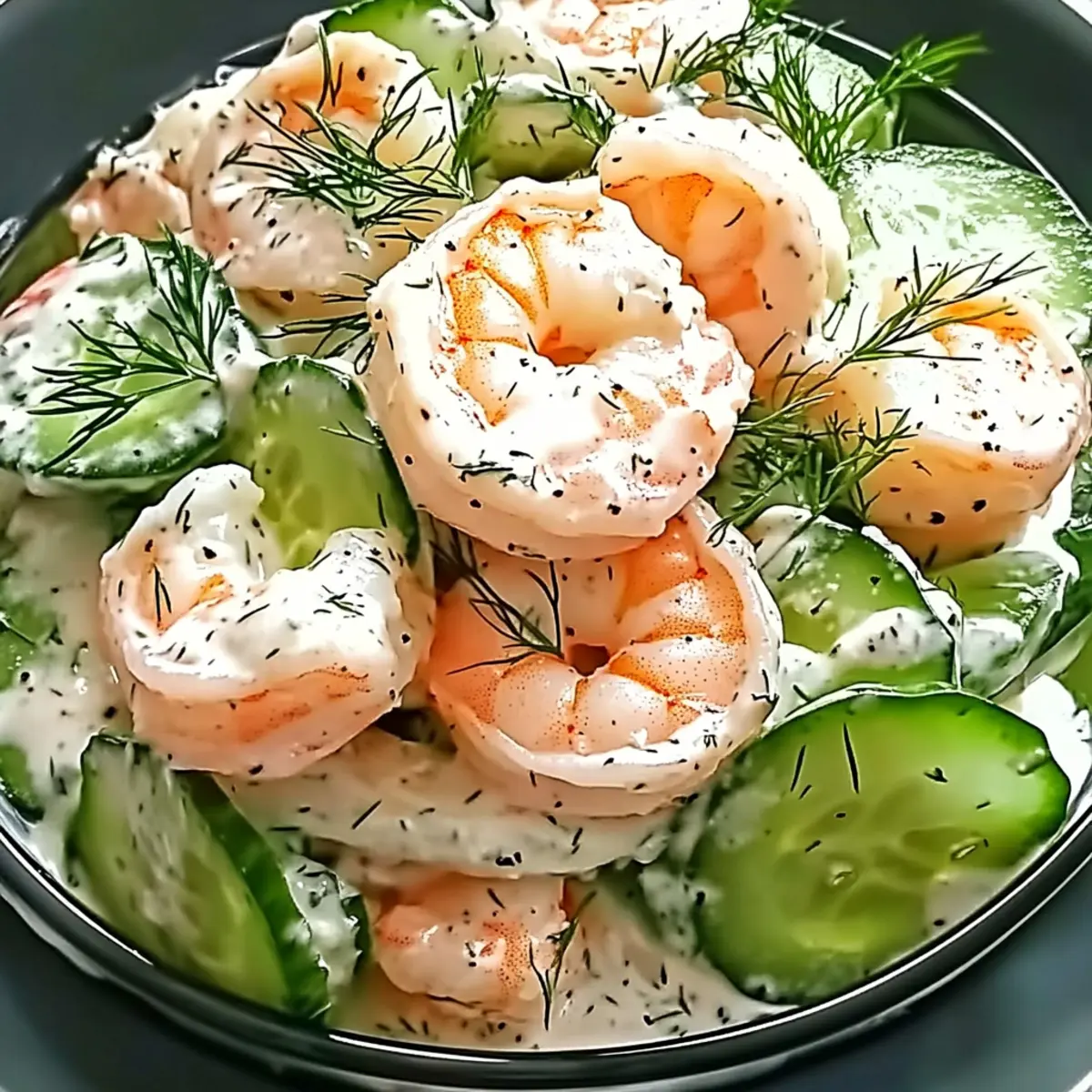Creamy Cucumber and Shrimp Salad