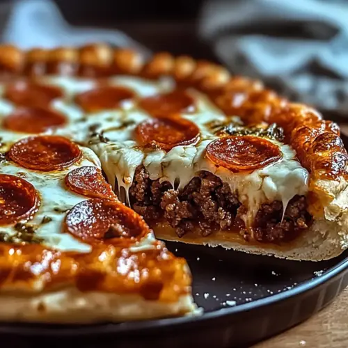 Hamburger Sausage & Pepperoni Pie