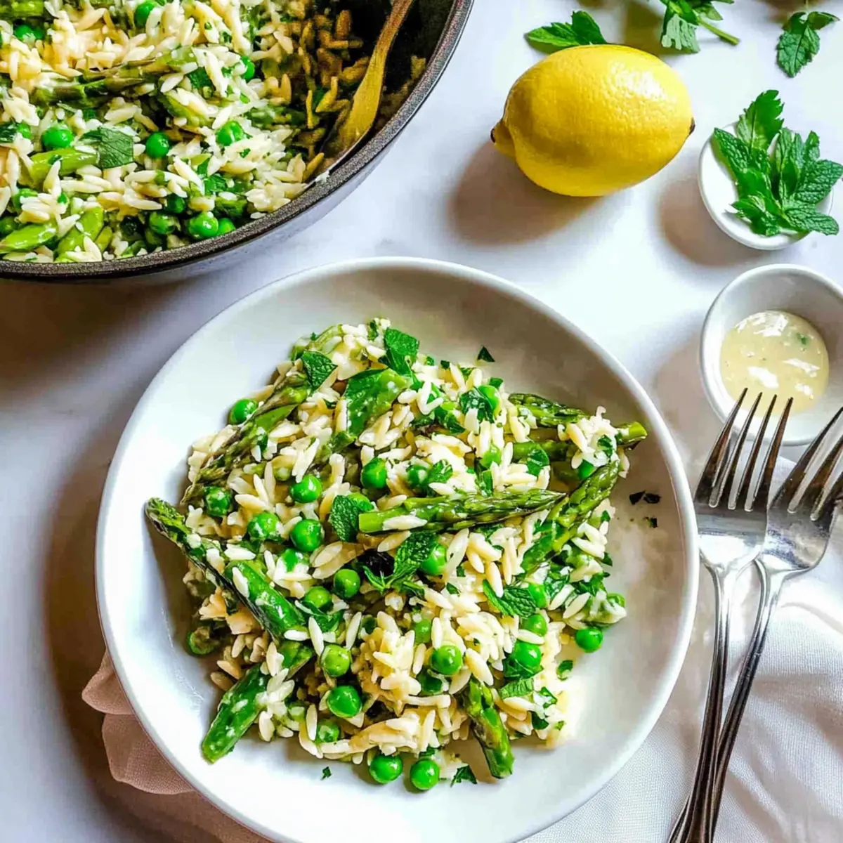 Cold Asparagus Orzo Salad