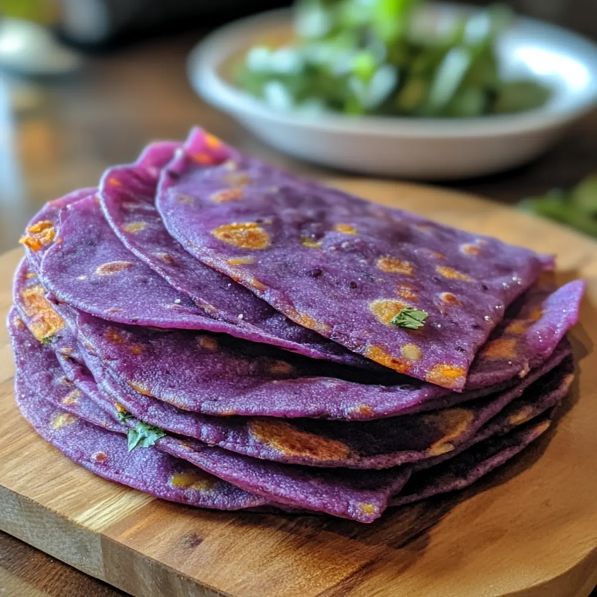 Purple Sweet Potato Roti